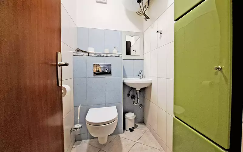 Extra toilet + washbasin
