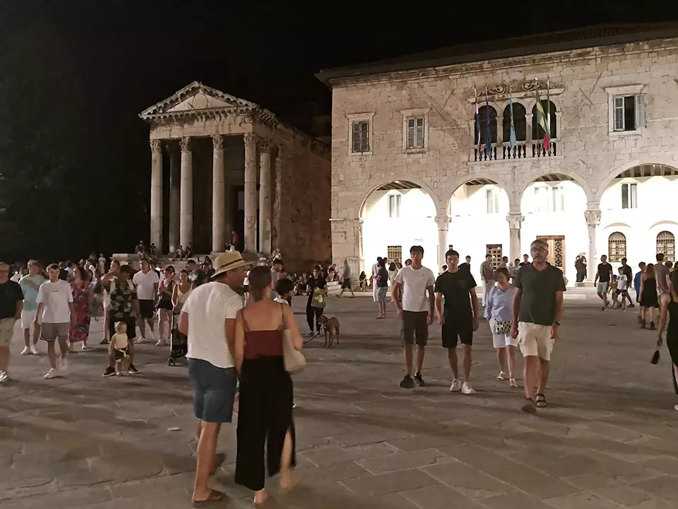 Temple of Augustus and the Forum in Pula